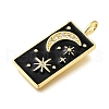 Brass Micro Pave Cubic Zirconia Pendants KK-S523-09G-2