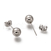 304 Stainless Steel Ball Stud Earrings EJEW-L254-01F-P-2