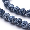 Frosted Natural Weathered Agate Beads Strands X-G-F367-8mm-05-3