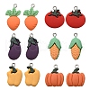 12Pcs 6 Styles Opaque Resin Pendants CRES-YW0001-20-1
