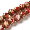 Gold Sand Lampwork Beads Strands LAMP-E036-06C-1