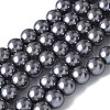 Baking Painted Pearlized Glass Pearl Round Bead Strands HY-XCP0001-22B-01-1