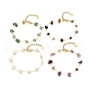 Natural Mixed Gemstone Chip Beaded Bracelet for Girl Women BJEW-JB06983-1