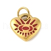304 Stainless Steel Enamel Charms STAS-M120-06B-G-1