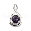 925 Sterling Silver Pave Cubic Zirconia Pendants STER-V001-03P-06-1