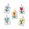 Seed Beads Beaded Charms PALLOY-MZ00254-1
