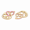 Rack Plating Alloy Rhinestone Pendants PALLOY-Q433-014LG-RS-2