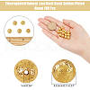 ARRICRAFT Electroplated Natural Lava Rock Bead Strands G-AR0002-77A-2
