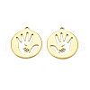 Ion Plating(IP) 201 Stainless Steel Pendants STAS-T063-183G-3