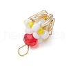 Glass Seed Beaded Cupcake Pendants PALLOY-MZ00581-06-4