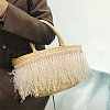 WADORN 1 Yard Polyester Lace Trims with Glass Beaded Tassel DIY-WR0003-84A-5