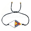 Rhombus Loom Pattern MIYUKI Seed Beads Bracelets for Women BJEW-C011-36R-2
