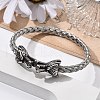 Viking 304 Stainless Steel Open Cuff Bangles for Men BJEW-U001-07M-AS-3