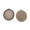 Tibetan Style Zinc Alloy Pendant Cabochon Settings TIBEP-M004-11AB-NR-2