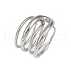304 Stainless Steel Cuff Rings RJEW-P153-05P-4
