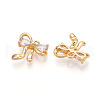 Brass Micro Pave Cubic Zirconia Charms KK-N261-92C-G-2