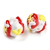 Hand Painted Acrylic with Enamel Beads MACR-K354-12-2