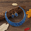 Oval Alloy Paillette Choker & Dangle Earring Sets FS-WG10B0F-02-1