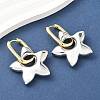 Star Brass Hoop Earrings for Women EJEW-U057-06C-04GP-2