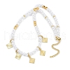 6mm Round ABS Imitation Pearl Beaded Necklaces NJEW-P317-12A-G-2