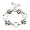 Antique Silver Plated Alloy Link Chain Bracelet Making MAK-K023-02G-AS-1