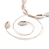 Natural Cowrie Shell Beads Beaded Necklaces X-NJEW-JN03744-02-6