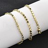 Brass Flat Ball Chain Necklaces for Women NJEW-U035-01G-1