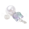 Cat Imitated Pearl Acrylic & Glass Beads Pendant Decorations HJEW-JM02953-5