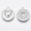 Brass Micro Pave Cubic Zirconia Pendants KK-R130-004-NF-2