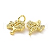 Brass Micro Pave Cubic Zirconia Charms KK-E068-VF063-3