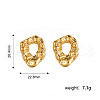 Stainless Steel Hammered Nuggets Stud Earrings YZ1124-5