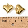 304 Stainless Steel Pendants. Heart Charm STAS-A190-02B-G-3