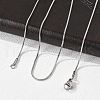 Tarnish Resistant 304 Stainless Steel Snake Chain Necklaces NJEW-F112-39-2