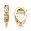 Brass Micro Pave Clear Cubic Zirconia Pendants KK-Q277-062-NF-3