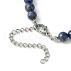 Natural Lapis Lazuli Beaded Bracelets BJEW-JB09886-01-3