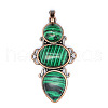 Retro Natural Malachite Pendants PW-WG7292F-10-1