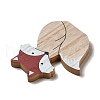 Autumn Single Face Printed Wood Cabochons WOOD-I010-01F-3