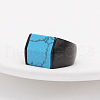Rectangle Synthetic Turquoise Finger Ring FIND-PW0021-08A-EB-1