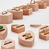 Olycraft 6Ppcs 3 Styles Wood Finger Ring Display Stands RDIS-OC0001-04-3
