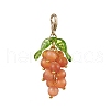 7Pcs 7 Colors Grape Cat Eye Pendant Decorations HJEW-JM03023-4