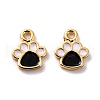Brass Enamel Pendants KK-P207-010G-RS-2