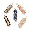 Natural Mixed Gemstone Pendants PALLOY-JF00915-1