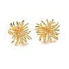 Brass Micro Pave Clear Cubic Zirconia Stud Earrings EJEW-S270-04G-2