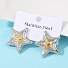 304 Stainless Steel Stud Earrings EJEW-S265-10GP-2