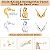 Beebeecraft 200Pcs 2 Colors Brass Bead Tips Knot Covers KK-BBC0015-91-2