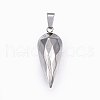 Tarnish Resistant 304 Stainless Steel Textured Pendants STAS-O104-67P-1