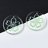 Transparent Resin Pendants RESI-N030-004C-4