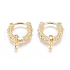 Brass Huggie Hoop Earrings EJEW-L231-25G-1