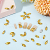 100Pcs Glass Rhinestone Cabochons RGLA-FG0001-25C-4