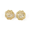 Brass Micro Pave Cubic Zirconia Beads KK-C093-08G-01-1